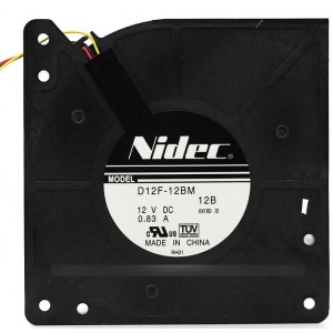 Nidec D12F-12BM 12V 0.83A 3wires cooling fan